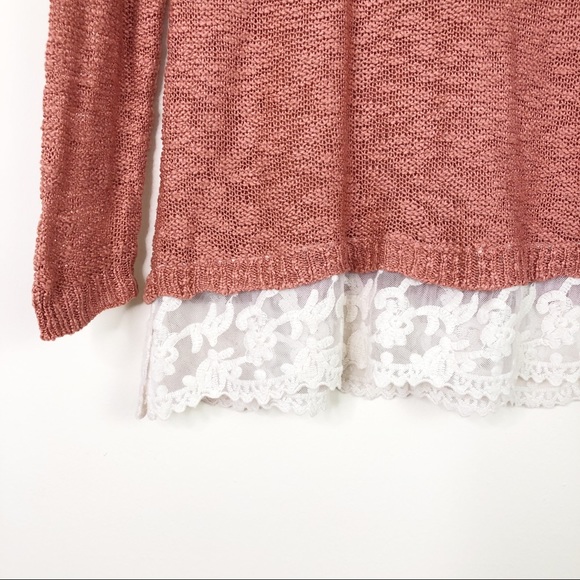 Hippie Rose Long Sleeve Dolman Crew Neck Sweater M - Picture 7 of 9